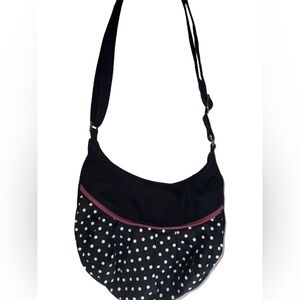 Rockabilly Vintage Black Polka Dot Crossbody